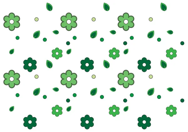 Flpwer pattern green — Stock Vector