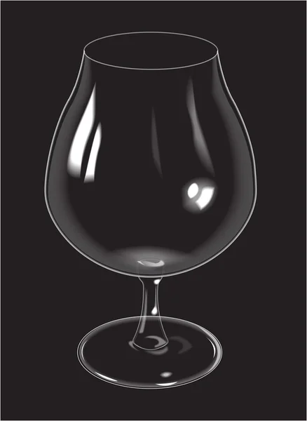 Leeg cognac glas — Stockvector