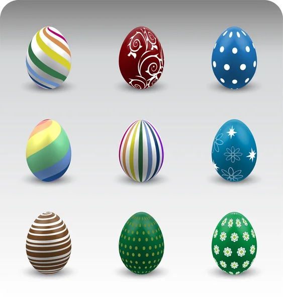 Oeufs de Pâques ensemble — Image vectorielle