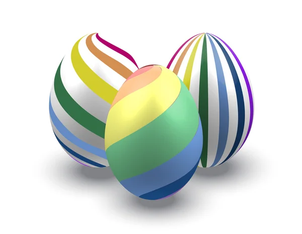 Ουράνιο τόξο αυγά του Πάσχα — Διανυσματικό Αρχείο