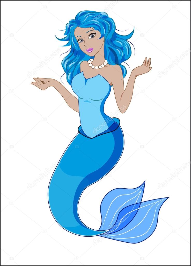 Little Mermaid blue