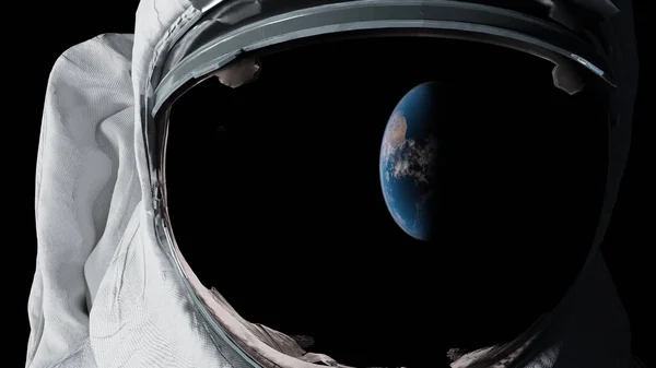 Astronauta Concepto Repleción Tierra Vidrio — Foto de Stock