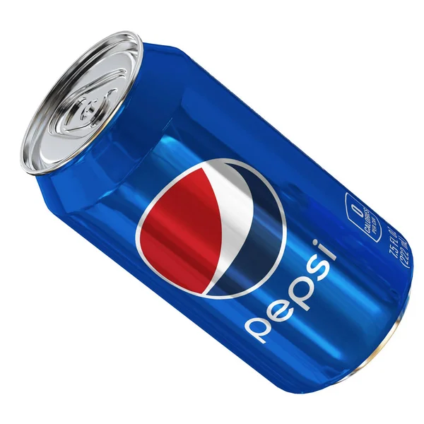 Pepsi Pode Modelo Conceito Render Com Fundo Branco — Fotografia de Stock