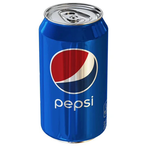 Pepsi Pode Modelo Conceito Render Com Fundo Branco — Fotografia de Stock