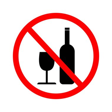 Alkol işareti yok. Vektör EPS 10.