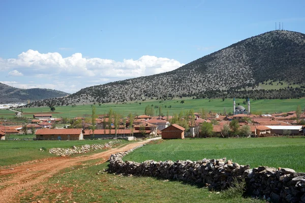 Villaggio e montagna, Turchia Fotografia Stock