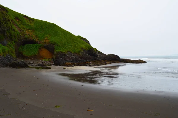 Rocky Pacific Coast Isola Iturup Isole Curili — Foto Stock