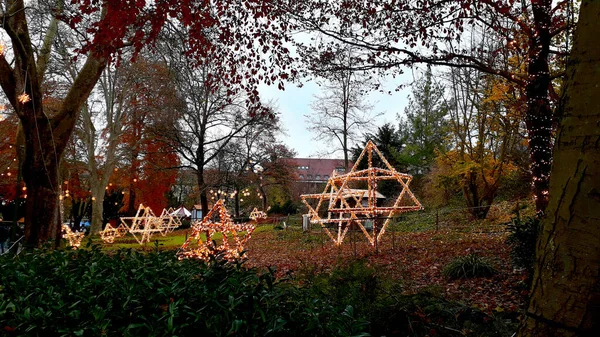 Christmas installation in Mnsterplatform park, Bern old town, Switzerland