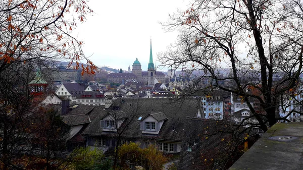 Arquitectura Del Casco Antiguo Zurich Suiza — Foto de Stock