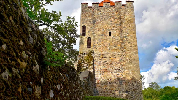 Tower Sigulda Castle Livonian Order Sigulda Város Lettország — Stock Fotó