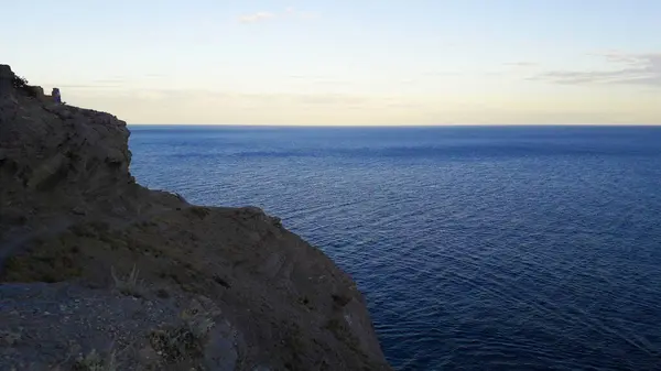 Закат Моря Голицынской Тропе Новый Свет Республика Крым — стоковое фото