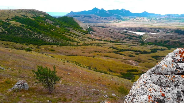 Vista Desde Uno Los Picos Monte Kara Dag Estepas Crimea — Foto de Stock
