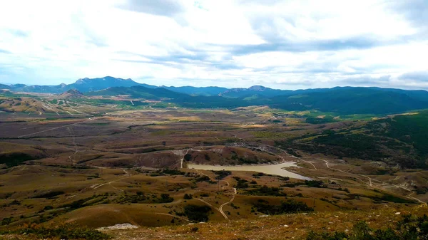 Vista Desde Uno Los Picos Monte Kara Dag Estepas Crimea — Foto de Stock