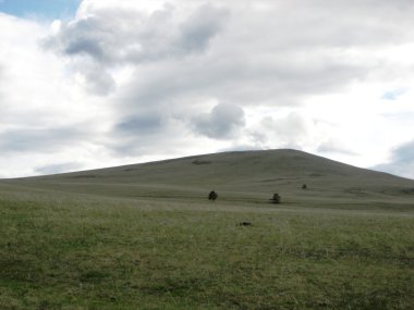 Ada Olkhon tepede. Baykal.