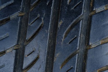 Soyut makro fotoğrafçılık. Lastik desenini kapat