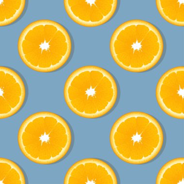 Portakal dilim meyve seamless modeli. Narenciye vektör arka plan