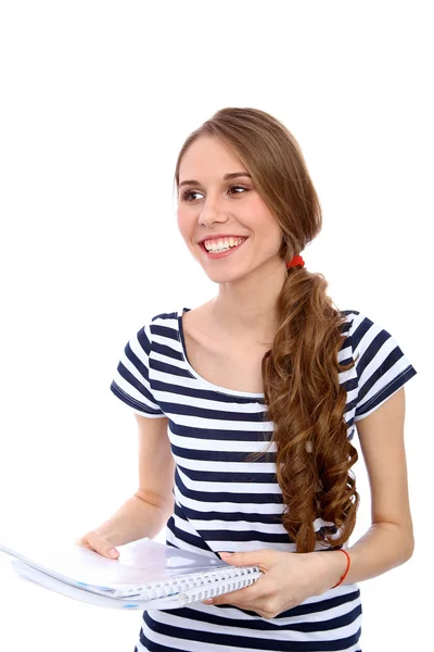 Student Girl cheerful smiling — Stock Photo, Image