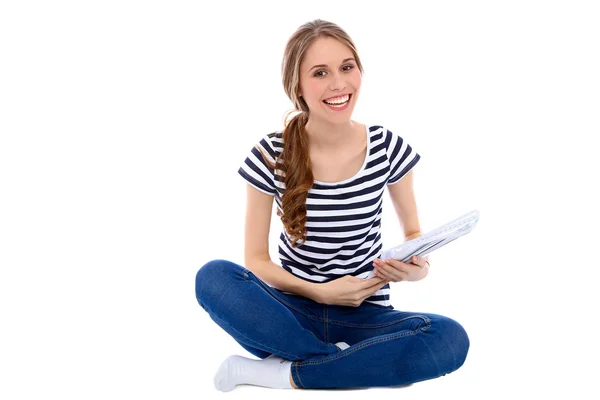 Estudante menina alegre sorrindo Fotografia De Stock