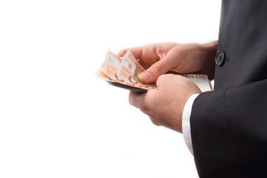 iş adamı euro para ile 