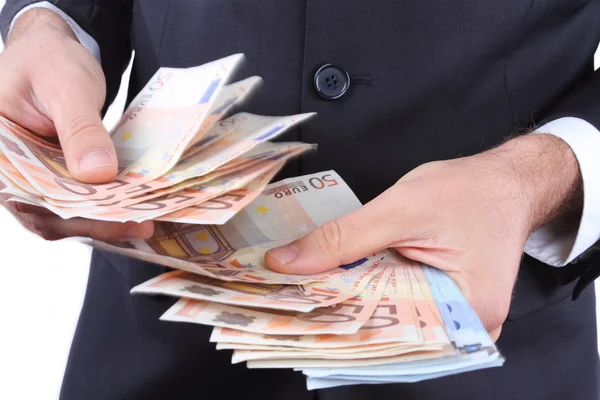 iş adamı euro para ile