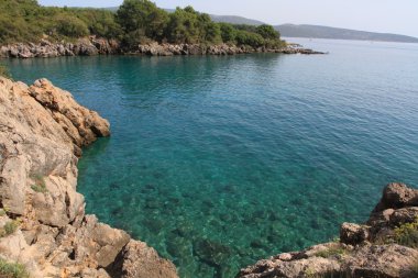 Hırvatistan'daki mavi deniz