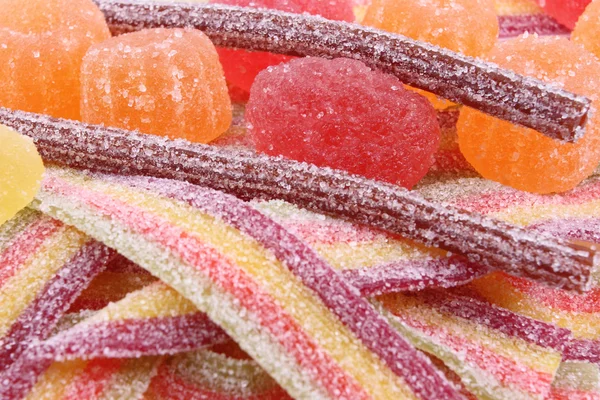 Set sugary gummy candy and colored — Stock Photo, Image