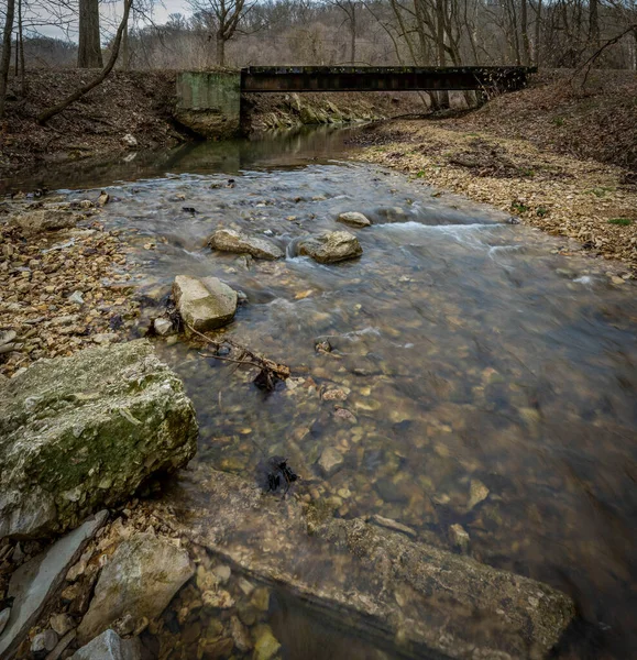 Small Creek water falls in southern Illinois, USA.