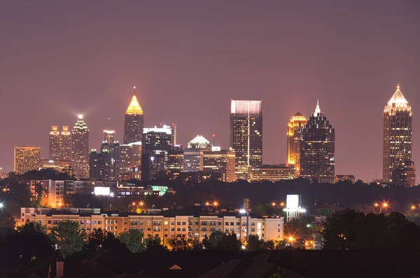 Atlanta Usa Május 2012 Gyönyörű Kilátás Atlanta Belvárosára Alkonyatkor — Stock Fotó