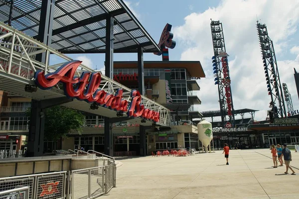 Atlanta Usa Června 2021 Vstup Stadion Truist Atlantě Gruzii Stadion — Stock fotografie