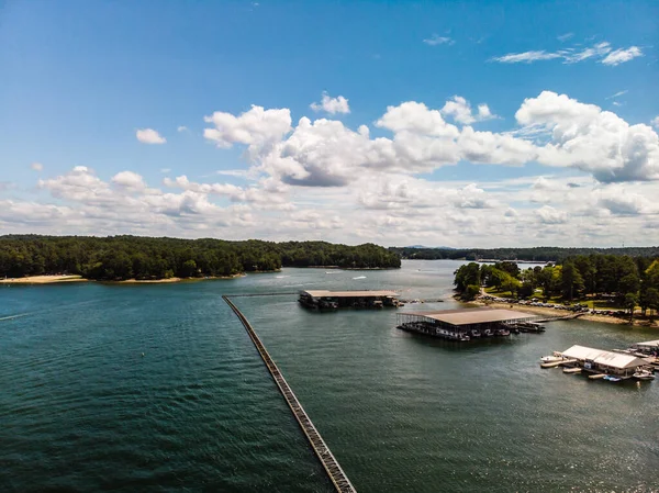 Aerial View Beautiful Lake Allatoona Georgia Popular Destination Locals Enjoying — Stock Photo, Image