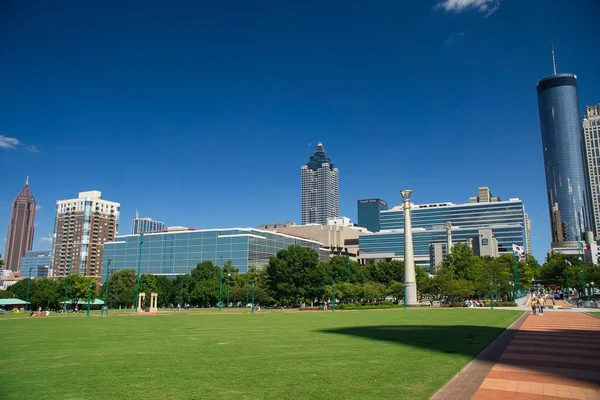 Atlanta Georgia Wrzesień 2021 Panorama Centrum Atlanty Drapacze Chmur Centennial — Zdjęcie stockowe