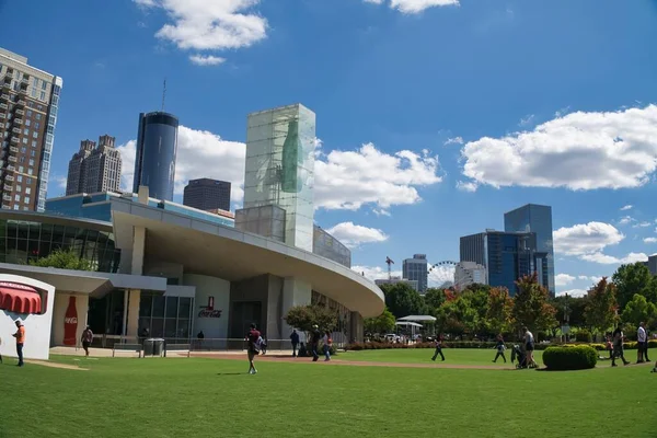 Atlanta Georgia Szeptember 2021 Panoráma Atlanta Belvárosára Felhőkarcolók Centenáriumi Olimpiai — Stock Fotó