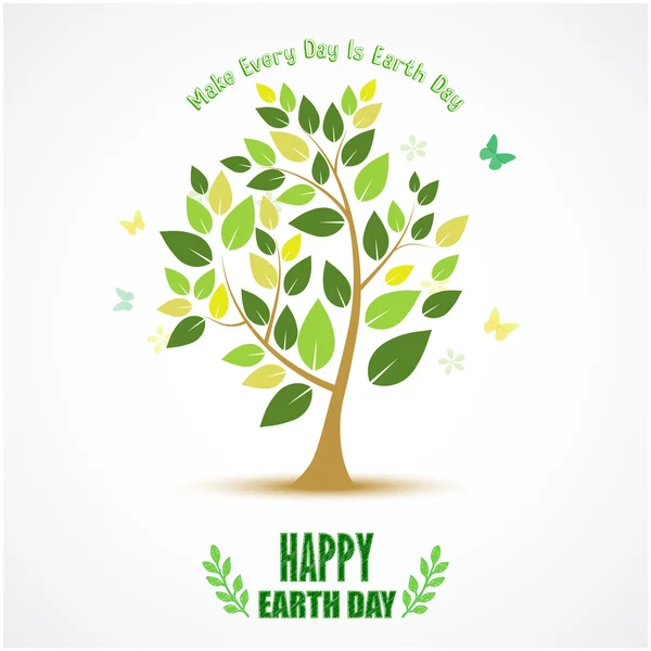 Árvore abstrata para o Feliz Dia da Terra —  Vetores de Stock