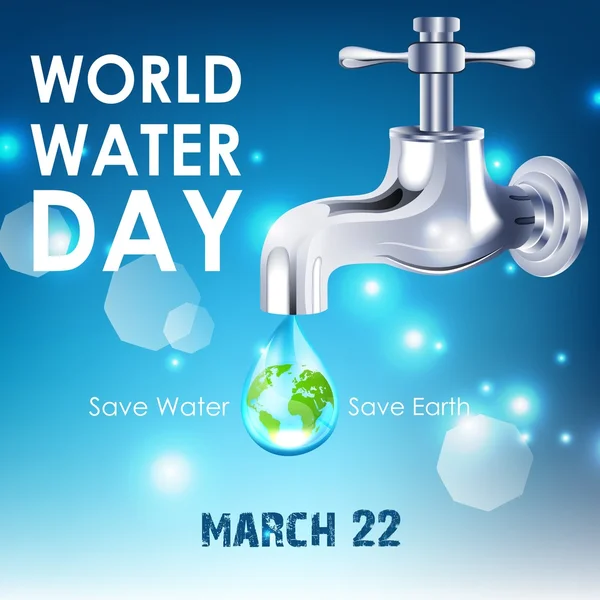 Antecedentes del Día Mundial del Agua — Vector de stock