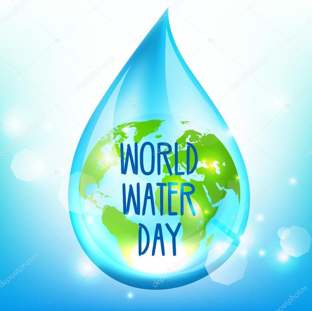 World Water Day on blue backrgound
