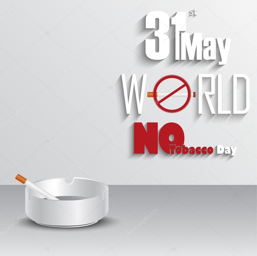 Ashtray with cigarettes for 31st May world No tobacco day