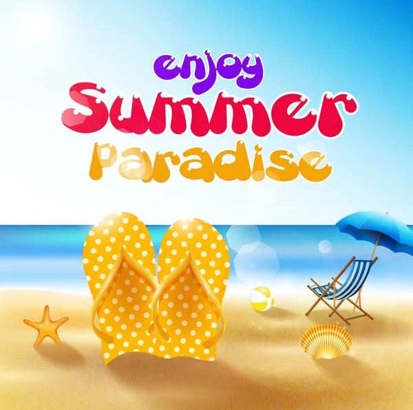 Enjoy Beach summer — Stock Vector