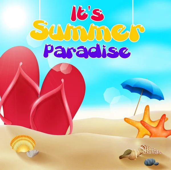 Holiday Summer paradise — Stock Vector