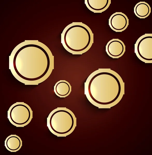 黄金の 3 d ボタンのセット — ストックベクタ