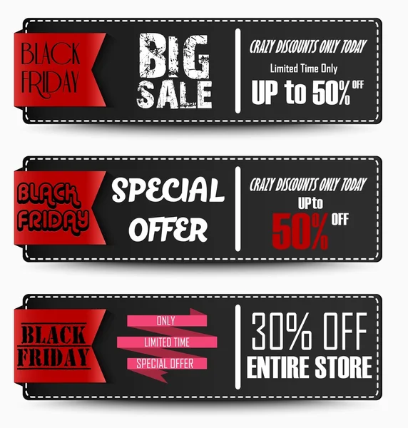 Black Friday venda banners —  Vetores de Stock