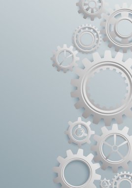 Beyaz arka plan üzerinde vites bckground