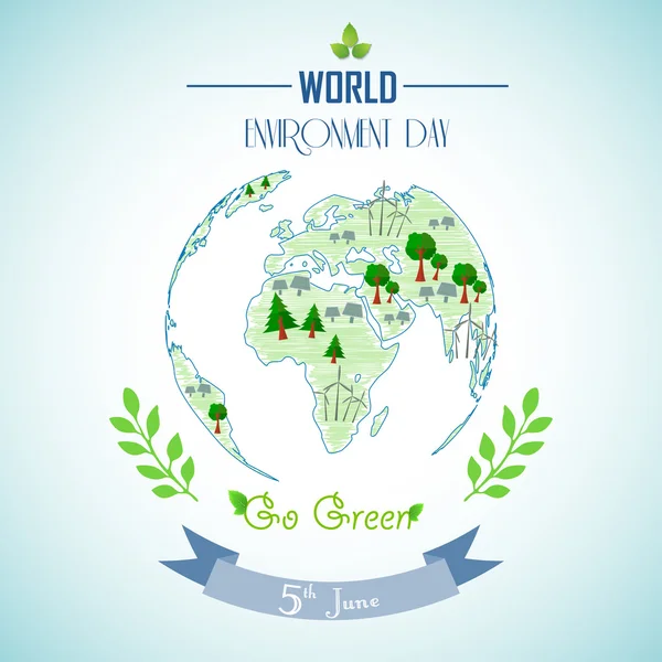 World environment day with shape paintings — Stockvector