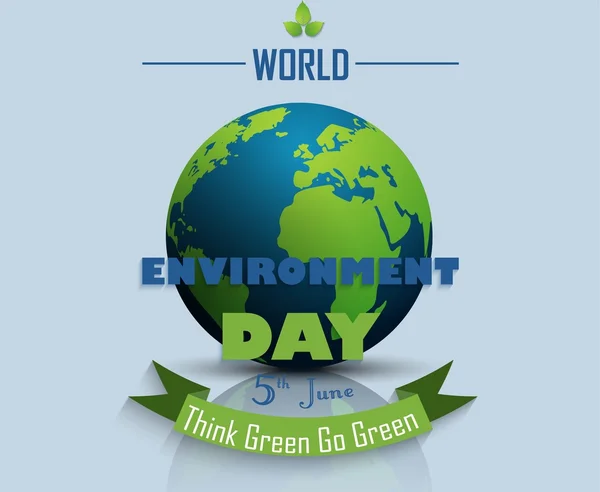 World environment day background with globe — ストックベクタ
