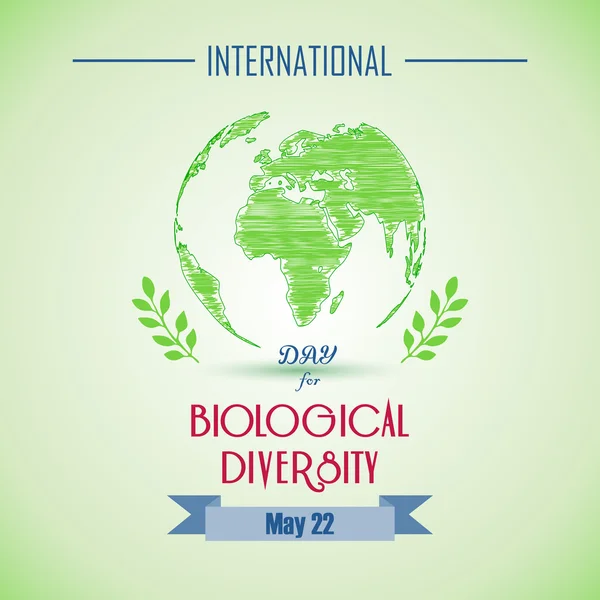 Mezinárodní biologické den s tvarem obrazy — Stockový vektor