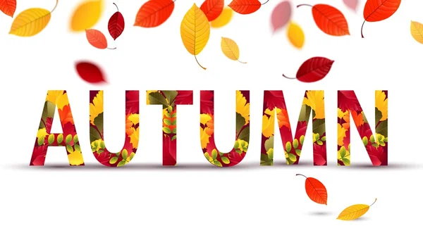 Illustration des feuilles d'automne tombantes — Image vectorielle