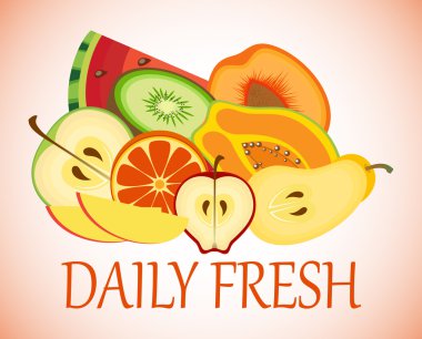 beyaz arkaplanda taze meyveler