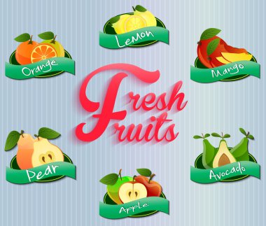 Meyve etiketleri koleksiyonu