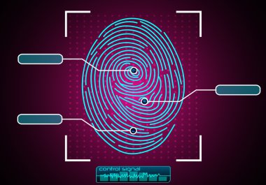 Parmak izi tanımlama sistemi tarama 