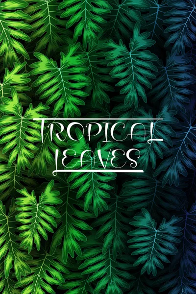 Illustration Vectorielle Motif Exotique Avec Des Feuilles Tropicales Sur Fond — Image vectorielle