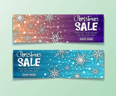 Kış indirimi afiş arkaplanının vektör çizimi. Vektör